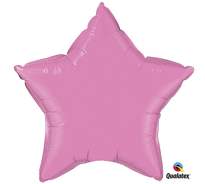 Rose Star Shape Mylar Balloon